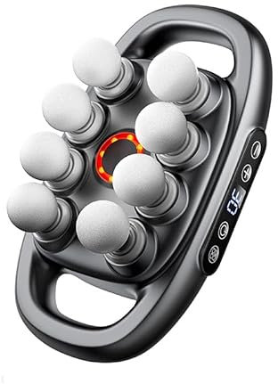 8/16 Köpfe Massagepistole Tiefengewebe, 3 Modi 30 Geschwindigkeiten Muskelmassagepistole, Typ-C Aufladen Elektrische Handmassagegeräte, für Home Office Workout Ganzkörper-Muskelmassage (grau-8 Köpfe)