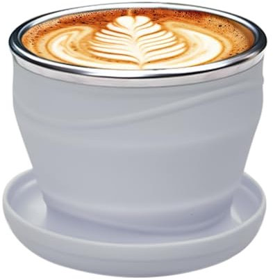 Coupe De Camping Pliable En Silicone | Tasse De Voyage Portable Pliable De 180 Ml Avec Couvercle D'étanchéité En Plastique | Tasse Réutilisable Pour Pique-nique, Camping,randonnée En Plein Air