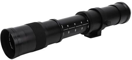 XUMIUZIY 420-800mm Telezoomobjektiv, F8.3-16 Manual Focus Tele-lins för RF Mount Mirrorless Cameras (Svart)