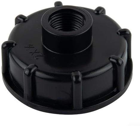 1 adaptador IBC hembra con S60x6 para válvulas de bola y salidas de válvula de mariposa (1/2)