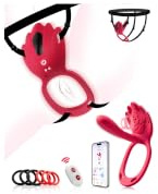 Sextoyse Couple Plaisir à Distance Puissant Vibrant Mains Libres Sex Toys, 9 Modes Portable Télécommande Vibromasseur 3 en 1, Vibromasseurs Feminin Clitoridien Sextoy, Gode Femme Sex Vibro-masseur