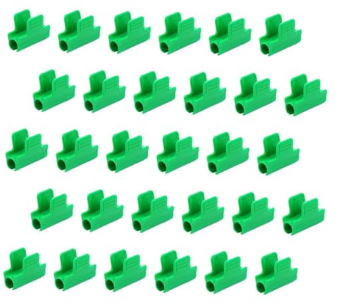 NUOBESTY Pinzas para Película de Invernadero de PP Rosca Antideslizante Diámetro 11 MM 40 Unidades para Varillas y Tubos Redondos de Plástico o Metal Uso Jardín y Cultivo