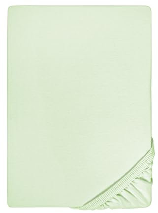 biberna 0077144 Spannbetttuch Feinjersey (Matratzenhöhe max. 22 cm), gekämmte Baumwolle, superweich 1x 140x200 cm > 160x200 cm mint