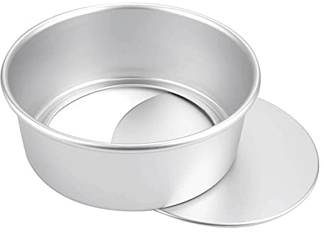Bezall 8 Inch Round Cake Pan, Non-Stick Cake Baking Pans with Removable Bottom, Aluminum Cheesecake Pan Chiffon Cake Mould
