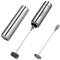 GOSCIEN Milk Frother,Handheld Foam Maker, Battery Operated Electric Foam Maker, Portable Drink Mixer with 2 Stainless Steel Whisk and Storage Tube for Cappuccino, Bulletproof Coffee, Latte