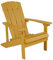 Flash Furniture Charlestown Gewerblicher Allwetter-Polyresin-Holz-Adirondack-Stuhl in Gelb