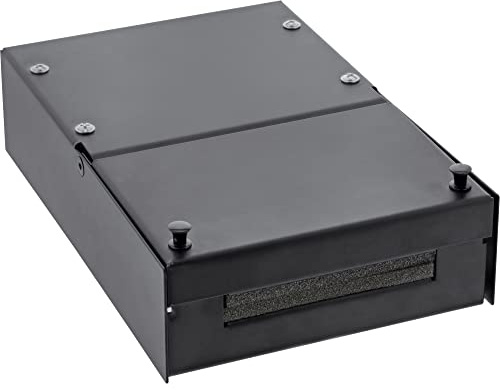 InLine 76202X Surface-Mounted Connection Box for 4x Keystone RJ45 Female Metal Black