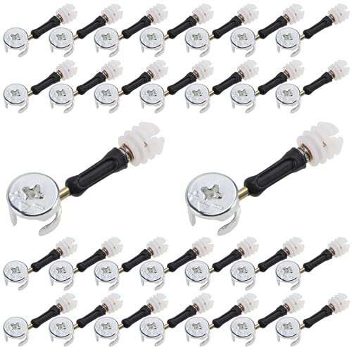 Verbindungsbeschlag (Möbelbeschlag) , Nockenschrauben, M6 x 40 mm, 3-in-1-Möbelverbindungs-Set, 15 mm Außendurchmesser, 30 Sets