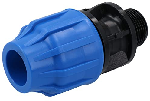 20mm x 3/4 MDPE Male Adapter Compression Coupling Fitting Water Pipe PN16