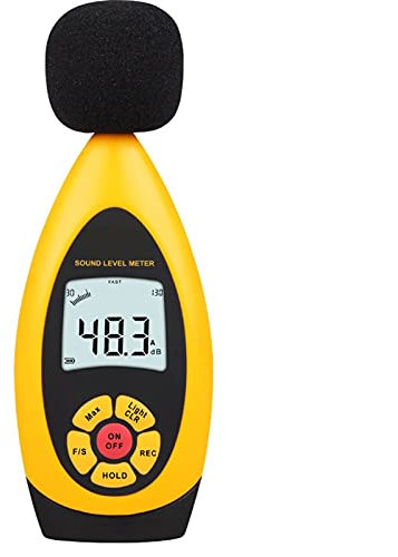 ACiyD Medidor de decibelios Lector de Nivel de Sonido Medidor de Nivel de Sonido LCD Medidor de Ruido Digital Medidor de decibelios de Mano Probador de Ruido para monitoreo de contaminación acústica