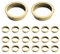20Pcs Desk Cable Grommets 25mm Wire Hole Cover Round Plastic Grommet Cable Hole Cover for Home Office Table Wire Organizers (Bright Gold)