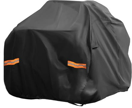 X AUTOHAUX ATV Cover for Can-am Outlander MAX XT DPS/XT-P Waterproof 4 Wheelers Quad Cover Outdoor Sun Rain Storage Protection 210D-PU Black 240x122x135cm