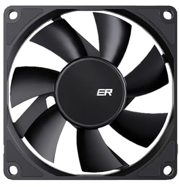 Steowsey Computer Case Fan 80mm 4-Pin PWM High Airflow Ultra-Thin Cooling Fan 1200-3000RPM Cascadable FDB Bearing Fan