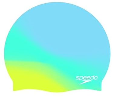 Speedo Junior Multi Silicone Badekappe für Unisex Kinder, Blau, One Size