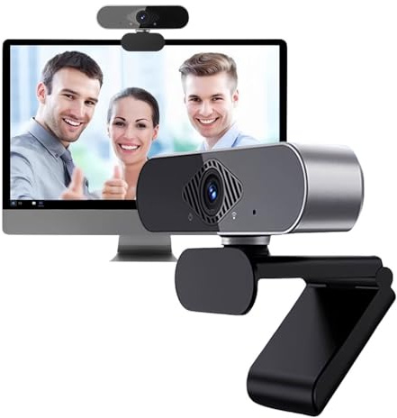 Full HD-webbkamera För Bärbar Dator, 1080P/2K-webbkamera För PC Streaming, Videosamtal, Klart Stereoljud, Plug-and-play-USB-kamera För Stationär Dator(1080P)