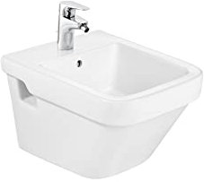 Roca,Dama,Bidé suspendido compacto sin tapa,Blanco,360mm x 500mm x 310mm,A357786000