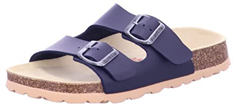 Superfit Jungen Fussbettpantoffel Pantoffeln, Blau 8000 25, 35 EU