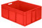 SSI Schäfer EF 8320 Eurobox ohne Deckel, 800x600 mm Eurokiste Stapelbox Lagerbox Europalette Eurobehälter Rot - 94068