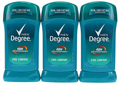 Degree Mens Anti-Perspirant & Deodorant - Cool Comfort 80 ml (Pack of 3)