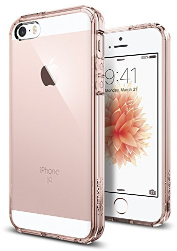Spigen 041CS20172 Ultra Hybrid Case with Air Cushion Technology for iPhone SE / 5s / 5 - Rose Crystal