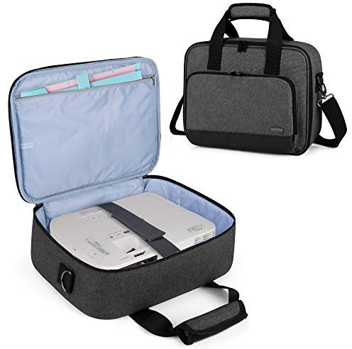 Luxja Beamer Tasche, Tragbar Projektor Tasche für Transport und Aufbewahrung Beamer (Kompatibel mit Epson, Acer, Optoma und andere Beamer), 34,3 cm x 25,4 cm x 10,8 cm, Schwarz
