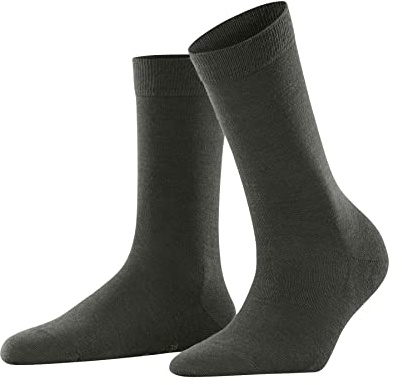 FALKE dam Strumpor Softmerino W So ull bomull enfärgat 1 par, Grön Military 7826, 37-38