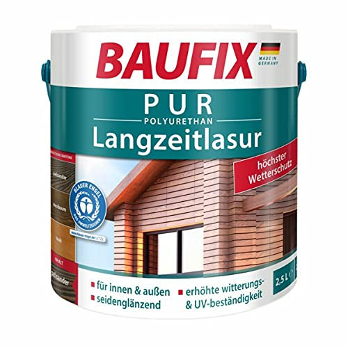 BAUFIX Lasure longue durée PUR - Pour intérieur et extérieur - Palissandre - 2,5 l