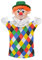 Handpuppe Märchenfigur Kasper Clown 28 cm, Ideal für Puppentheatre und Rollenspiele, für Kinder Baby Jungen Mädchen
