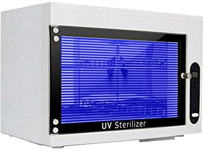 LED UV-Sterilisator Kabinett Desinfektion Box Edelstahl Tablett medizinische Sterilisator Edelstahl-Tablett, Desinfektionsmittel-Box für Salon Maniküre Werkzeuge Pinzetten und Handtücher
