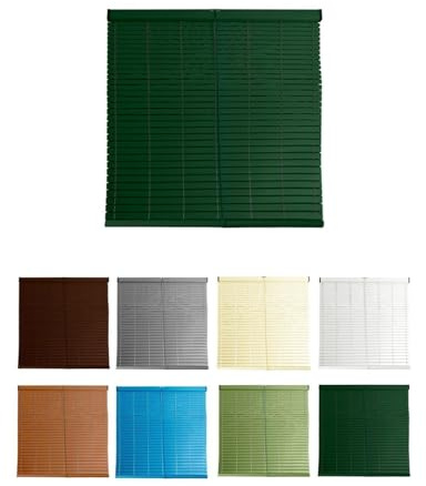 JARDIN202 - Persiana de PVC Alicantina con Polea Metálica | Persiana Enrollable | Estor Enrollable para Ventanas, Puertas, Salón y Cocina | 100 x 100 cm (Verde Andaluz)