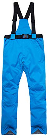Skianzug für Damen: Ski-Latzhose für Damen – Skianzug für Damen, Winter-Latzhose, ärmellos, verstellbarer Schultergurt, Overall, Ski-Latzhose für Damen, isolierte Latzhose, blau, 42