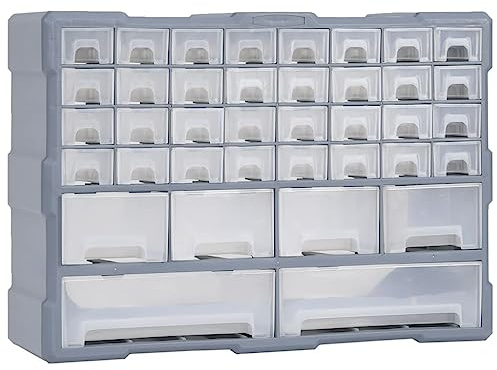 Kleinteilemagazin Sortimentskasten Multi Schubladen Organizer Sortierkasten Sortimentskoffer Sortimentsbox geeignet für Wandmontage, Sortierbox für Kleinteile Aufbewahrungsbox Werkstatt