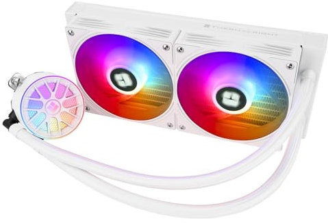 Thermalright Aqua Elite 240 V6 ARGB White AIO CPU Cooler, ARGB PWM Cooler Fans with 2000RPM, for Intel Lga1150/1151/1155/1156/1200/2011/1700/1851, AMD: AM4/AM5, Case 240mm AIO Radiator
