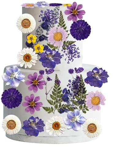 33 Piezas Flores Silvestres Cake Toppers, Decoración con Temática de Flores Silvestres, Wildflower Decoración, Baby Shower Cake Toppers para Cumpleaños, Bodas, Baby Shower y Decoracións Nupcial