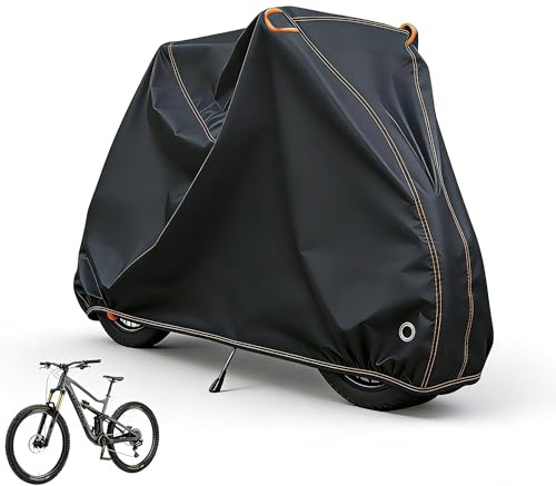 FRONDENT Telo Copri Bicicletta, 500D Oxford Copribici Impermeabile 200x100x70cm, Copertura Protettiva Universale Da Esterno, per Bici Da Montagna Strada, Resiste a Polvere, Pioggia, Neve e Raggi UV