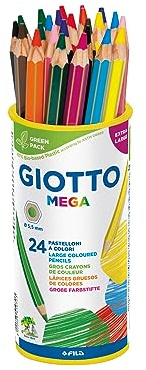 GIOTTO 5197 00 Mega Kreide, Mehrfarbig, 24 Stück (1er Pack)