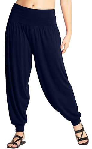 Love My Fashions® Harem Pants for Women UK High Waist Plain & Printed Ali Baba Trousers Stretchy Lightweight Summer Casual Yoga Pants for Ladies