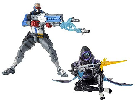 Overwatch Ultimates Series Soldier: 76 and Shrike (Ana) Skin Dual Pack 6-Inch-Scale Collectible Action Figures with Accessories - Blizzard Video Game Characters