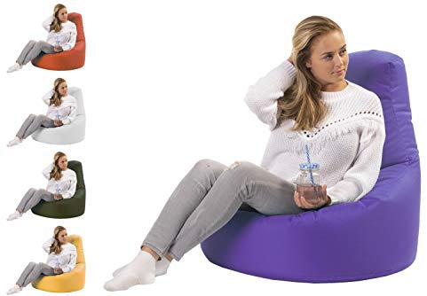 sunnypillow Gaming Sitzsack XXL mit Styropor Füllung Outdoor & Indoor für Kinder & Erwachsene Sitzsäcke Sitzkissen Bodenkissen viele Farben zur Auswahl Violett