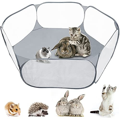 MAIKEHIGH Small Animal Pet Playpen, Pop Open Cage Tent Exercise Fence for Guinea Pig, Rabbits, Hamster, Chinchillas, Hedgehogs Foldable and Portable