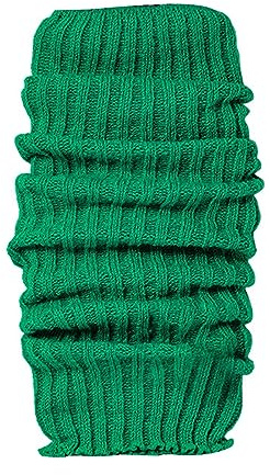 Knitted Leg Warmers for Women and Girls - Solid Colour High Socks, Knee Length Warm Stacked Socks - Autumn and Winter Feet Versatile College Style Boot Warmers (Green, One Size)