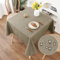 AooHome Tischdecke Abwaschbar, Kaffee Braun Tischdecken 120x120cm Leinen-Optik Tischtuch aus Polyester Wasserabweisend mit Lotuseffekt, Dauerhaft Kratzfest für Wohnzimmer, Esszimmer, Balkon, Garten