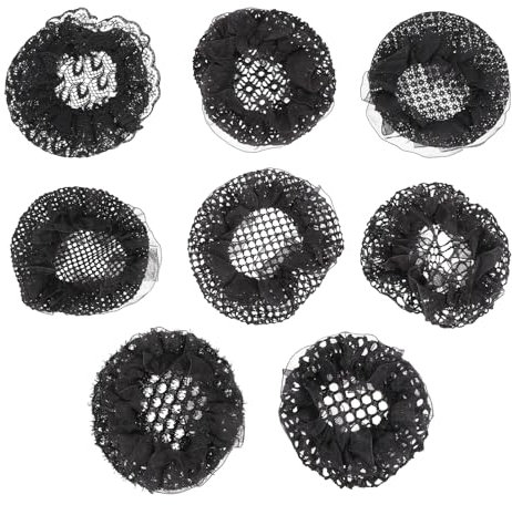 Beavorty Haarknoten Halten Haarnetze 8 Stück Frauen Mädchen Haarnetz Elastisches Haarnetz Tänzer Tanz Haarnetze