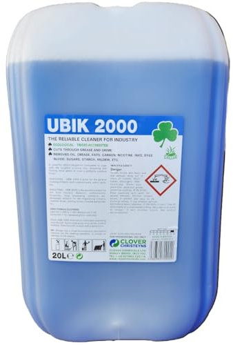 UBIK 2000 Industrial Cleaner and Degreaser, Professional Strength, Christeyns Clover (20 Ltr)