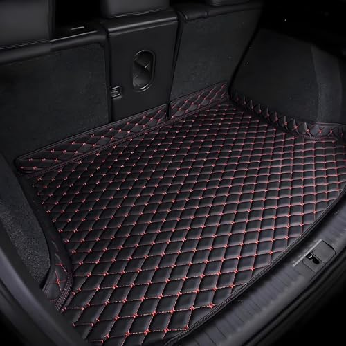 WAADD Alfombrilla Maletero Coche para Mitsubishi Outlander PHEV (AB 2025), Protector Cubre Maletero Impermeable Antideslizante AntiarañAzos Maletero,E Black Red
