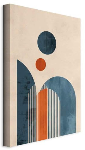 murando - Quadro Acustico Verticale Minimalismo Astratto Blu 80x120 cm 1 Pezzo - Stampa su Tela Schiuma Acustica - Quadri Pannelli Fonoassorbenti Moderni - Acustiche Camera da Letto - a-H-10063-b-a