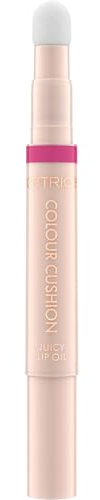 Catrice Colour Cushion Juicy Lip Oil 030 Palm Punch in Pink, sanfte Farbabgabe, pflegendes Lippenöl, einfach aufzutragen, nicht klebend, 1,8 ml