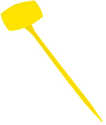 DECOMELODY 10 piezas Etiquetas Impermeables para Plantas Reutilizables de Unidades Marcadores Amarillos para Jardín y Resistentes y Fáciles de Limpiar para Etiquetar Flores y Cultivos