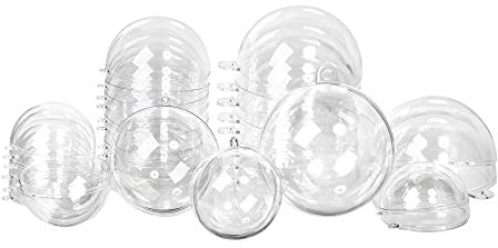 VBS XXL 18er-Pack Acryl-Kugeln Sparset mit Öse 8,10,12cm Kunststoff