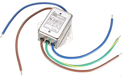 uxcell AC 115/250V 6A CW1B-06A-L Noise Suppressor Power EMI Filter